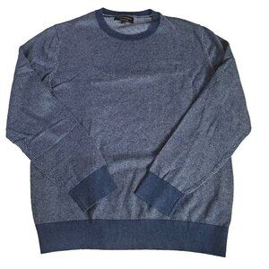 Banana Republic Sweater Mens Large‎ Blue Cotton Silk Preppy Blend Knit Classic